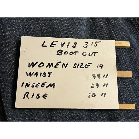 Levis 315 Womens Jeans Size 14 34x29 Button Flap Pockets Boot Cut Red Label - Picture 13 of 13
